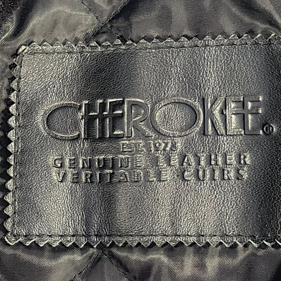 Cherokee Genuine Leather Jacket | Black Belted 90s Y2K - Picture 5 of 5